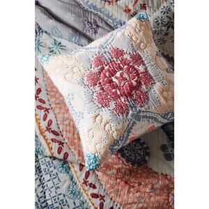 Anthropologie Laterza Quilted Reversible Euro Pillowcase